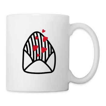 Brief Liebe Liebesbrief süß Liebespaar Paar - Tasse - Weiß - Rechts
