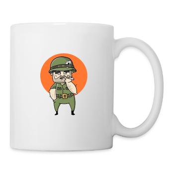 La guerre est un soldat de l’enfer dessin animé - Mug blanc - blanc - Droite