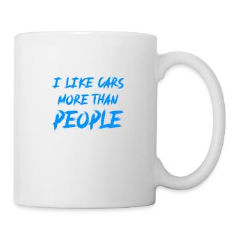 J’aime les voitures plus que People Tuning JDM - Mug blanc - blanc - Droite