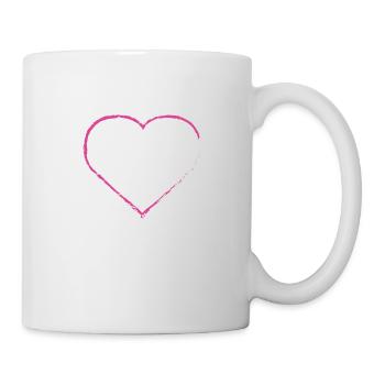 Coeur Coeurs Bonheur Amitié Famille Cadeau - Mug blanc - blanc - Droite