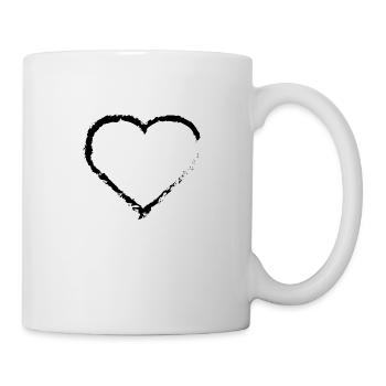 Coeur Cœurs Bonheur Amitié Cadeau familial - Mug blanc - blanc - Droite