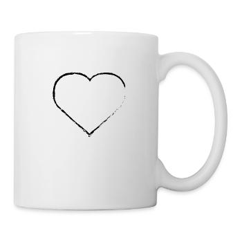 Coeur Coeurs Bonheur Amitié Famille Cadeau - Mug blanc - blanc - Droite