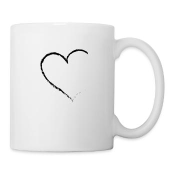 Coeur Cœurs Bonheur Amitié Cadeau familial - Mug blanc - blanc - Droite