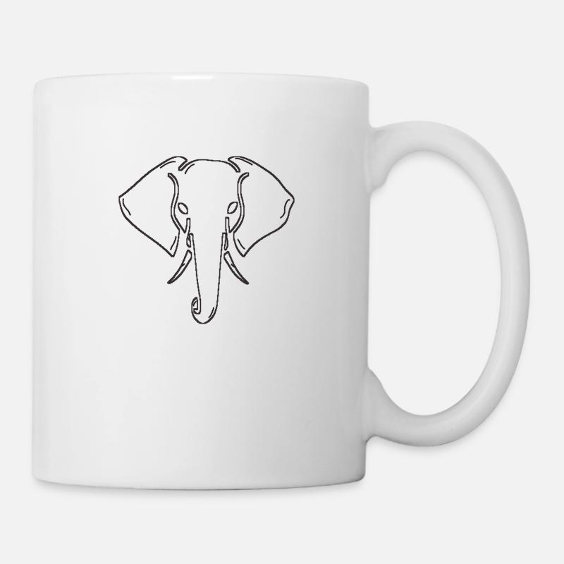 Elefant - Tasse - Weiß