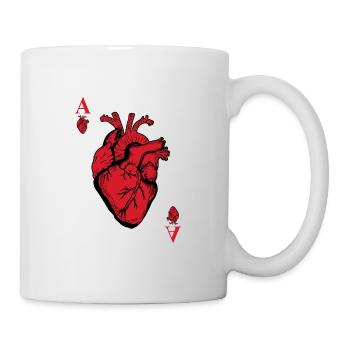 Herz-Ass - Tasse - Weiß - Rechts