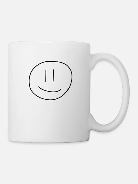 Happy face - Tasse - Weiß