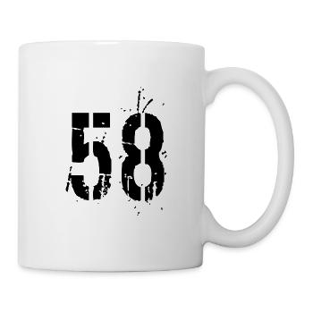 Nummer 58 - Tasse - Weiß - Rechts