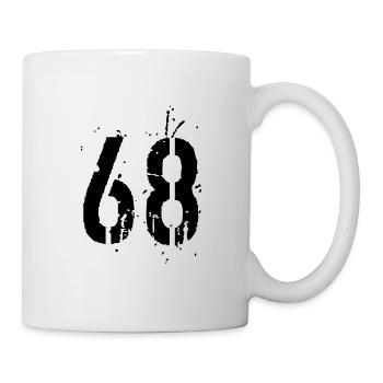 Nummer 68 - Tasse - Weiß - Rechts