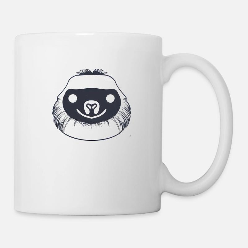 Visage paresseux confortable - Mug blanc - blanc