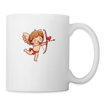 Ange de la Saint-Valentin en amour Cupidon - Mug blanc - blanc - Droite