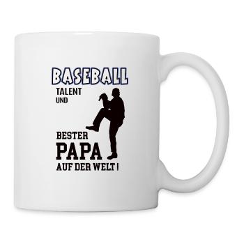 Baseball Spieler Baseballer Papa Vater Mann - Tasse - Weiß - Rechts