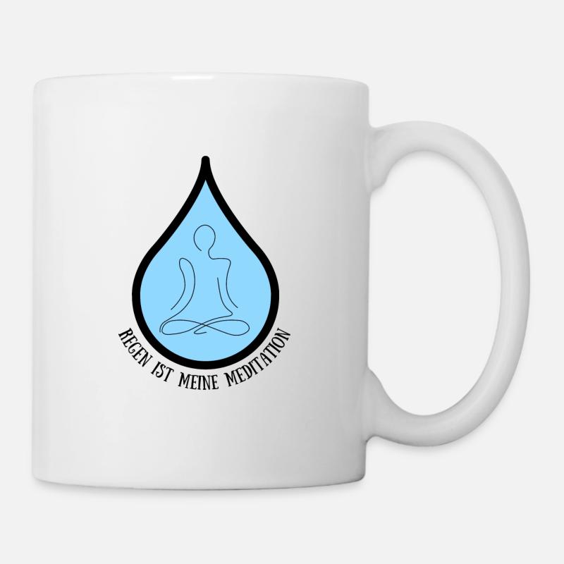 La pluie est ma méditation - Mug blanc - blanc