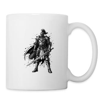 Stahlritter mit Umhang edler-ritter-paladin - Tasse - Weiß - Rechts