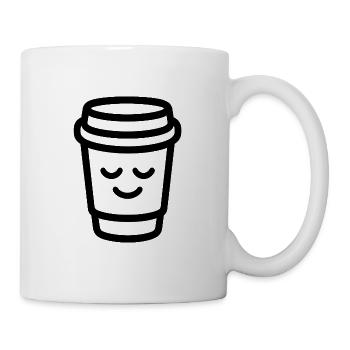 Cheerful coffee mug with a smile - Mug - white - Right