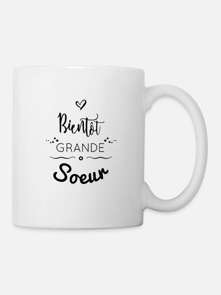 BIENTÔT GRANDE SOEUR - Mug blanc - blanc