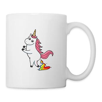 Mignon drôle drôle fable de licornes de Licorne - Mug blanc - blanc - Droite