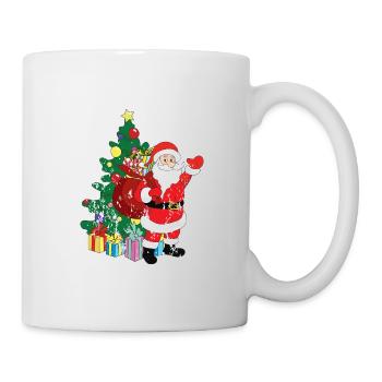Retro Vintage Grunge Santa Claus Christmas - Mug - white - Right