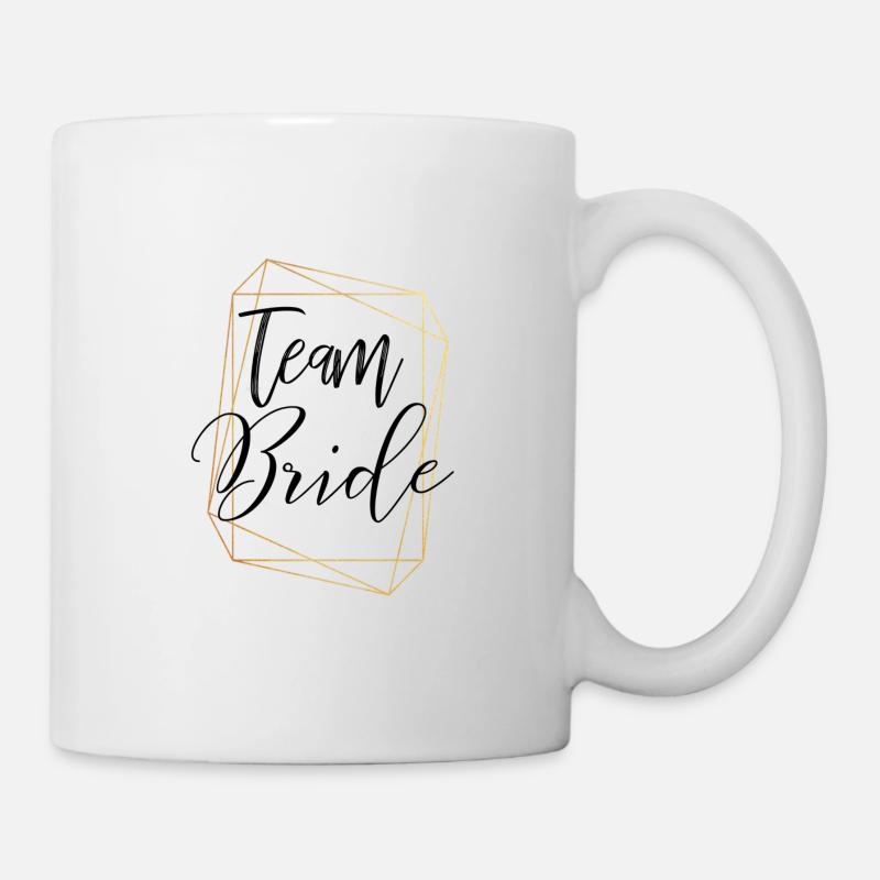jeune mariée d'équipe - Mug blanc - blanc