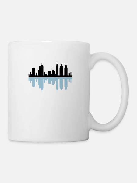 city skyline - Tasse - Weiß