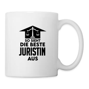 Die beste Anwältin Juristin Jurist Spruch Recht - Tasse - Weiß - Rechts