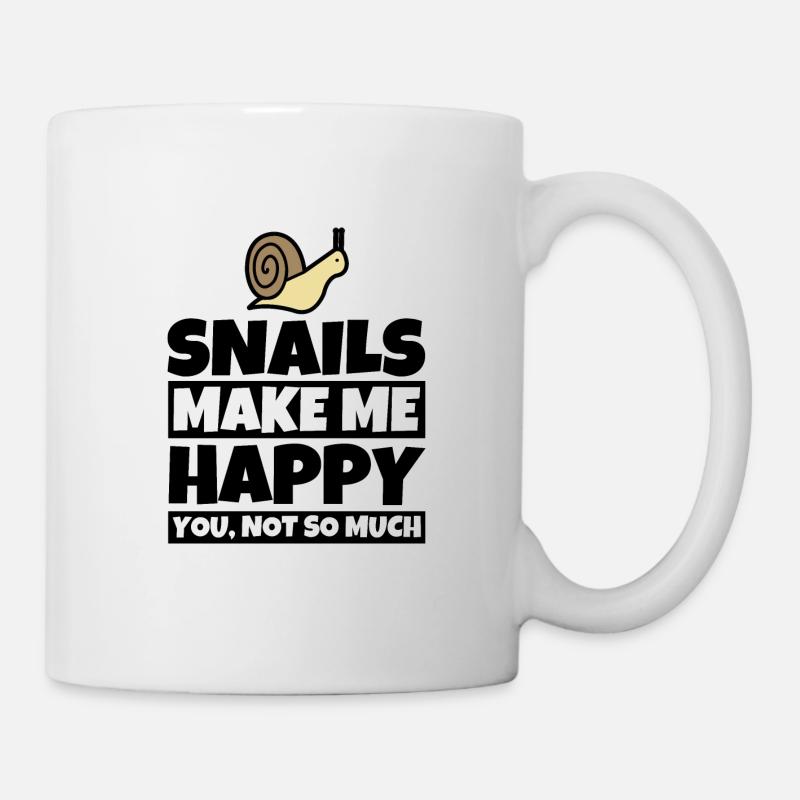 Cadeaux d'amant d'escargot - Escargots drôles T - Mug blanc - blanc