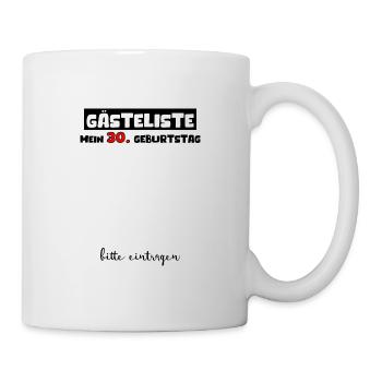 Gästebuch Mein 30. Geburtstag Bitte Eintragen Gast - Tasse - Weiß - Rechts