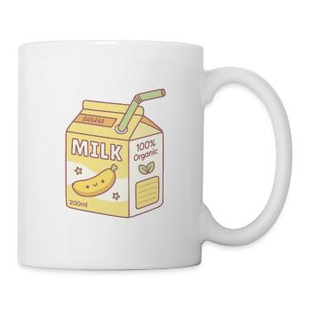 Cute Banana Milk Carton Box Doodle - Mug - white - Right