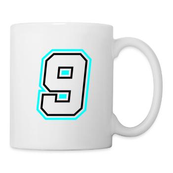 9 Zahl symbol - Tasse - Weiß - Rechts