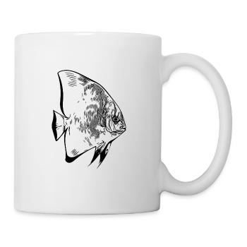 Élégant poisson-chauve-souris vintage - Mug blanc - blanc - Droite
