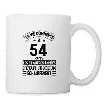 Cadeau anniversaire 54 ans - Mug blanc - blanc - Droite