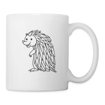 Hedgehog, mammal, gift, gift idea - Mug - white - Right