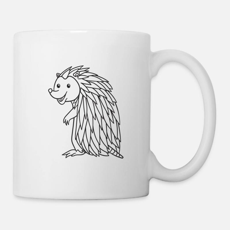 Hérisson, mammifère, cadeau, idée cadeau - Mug blanc - blanc