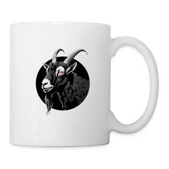 Das G.O.A.T. Ziegen-Emblem - Tasse - Weiß - Rechts