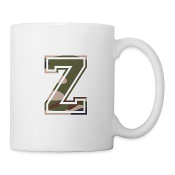 Z, Monogram, Camouflage Green-Brown - Mug - white - Right