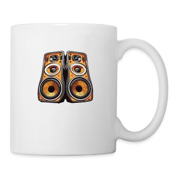 Musik Boxen Bass - Tasse - Weiß - Rechts