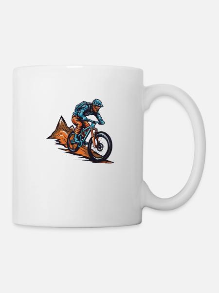 Mountainbiker Sport Mountainbike - Tasse - Weiß