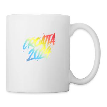 Croatie 2024 Équipe de vacances colorée - Mug blanc - blanc - Droite