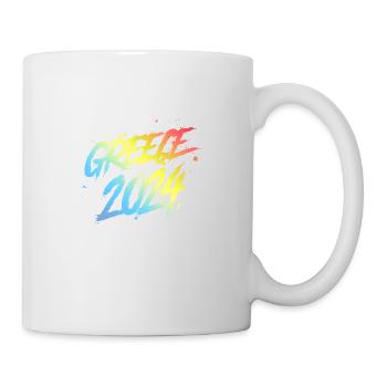Grèce 2024 Équipe de vacances colorée - Mug blanc - blanc - Droite