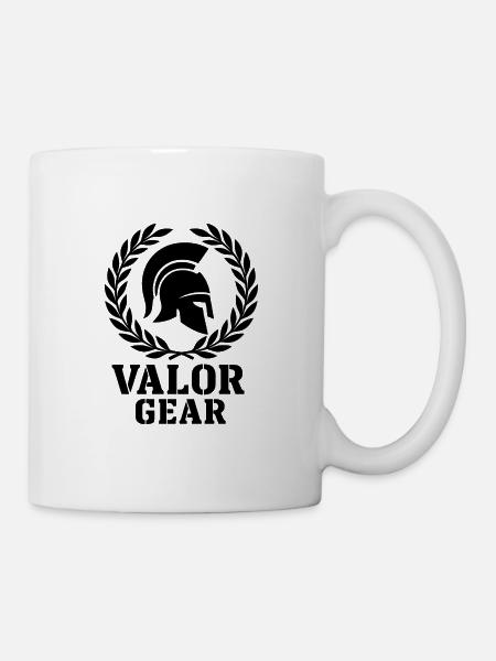 Heroischer Krieger Plakatdesign - Tasse - Weiß