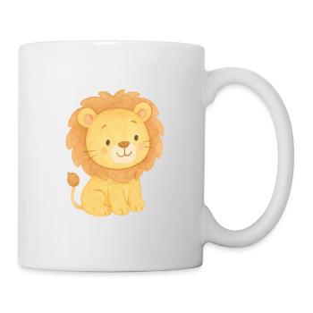 Mignon petit lion à  l’aquarelle - Mug blanc - blanc - Droite