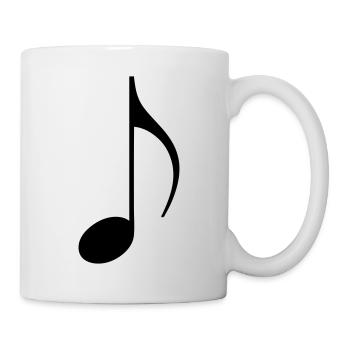 musik note musiker notenblatt - Tasse - Weiß - Rechts
