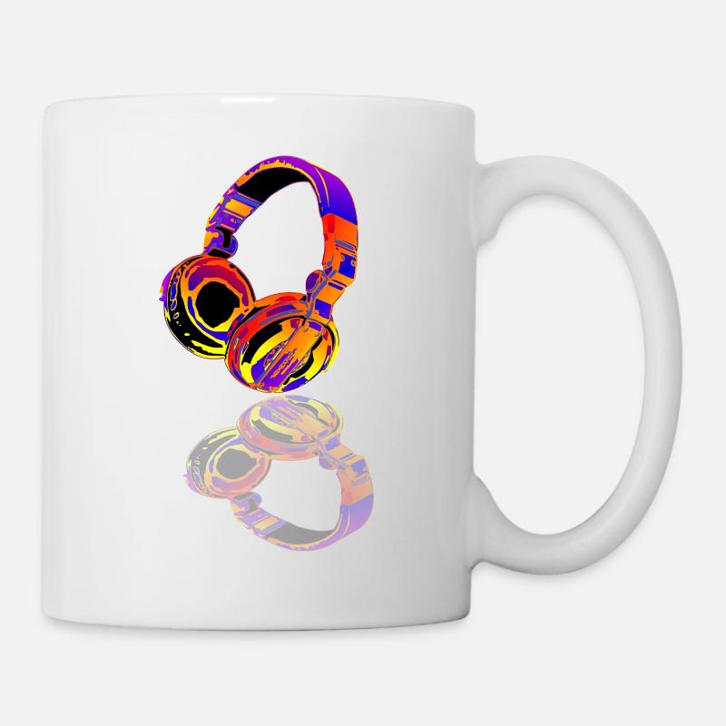 Casque DJ 3 - Mug blanc - blanc