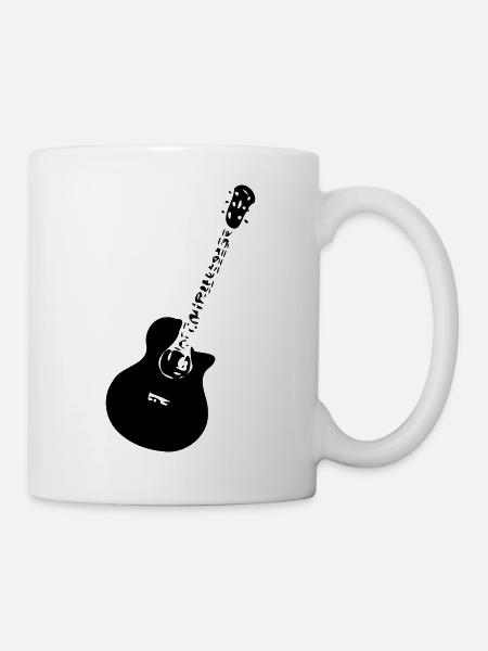 Gitarre - Musik - Tasse - Weiß