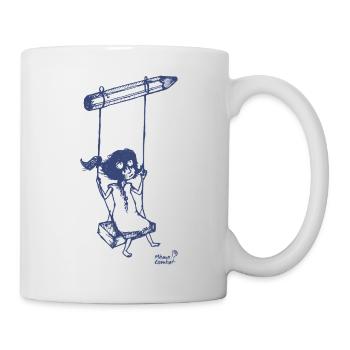 crayon & liberté - Mug blanc - blanc - Droite