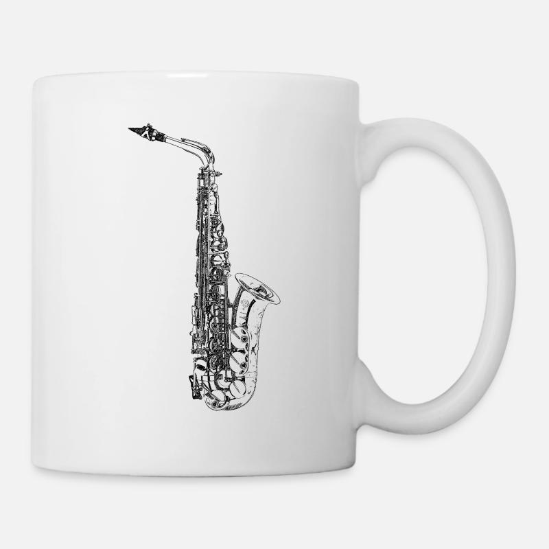 Saxophon - Tasse - Weiß
