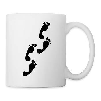 fußspuren von wicki_de - Tasse - Weiß - Rechts
