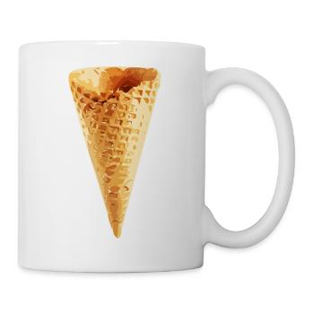 Waffel - Tasse - Weiß - Rechts