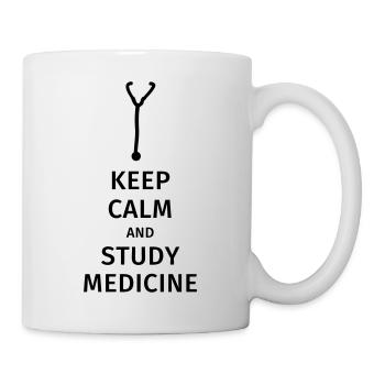 keep calm and study medicine - Tasse - Weiß - Rechts