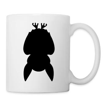 Fledermaus kopfüber - Tasse - Weiß - Rechts
