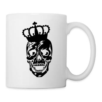Totenkopf Skull King Krone - Tasse - Weiß - Rechts